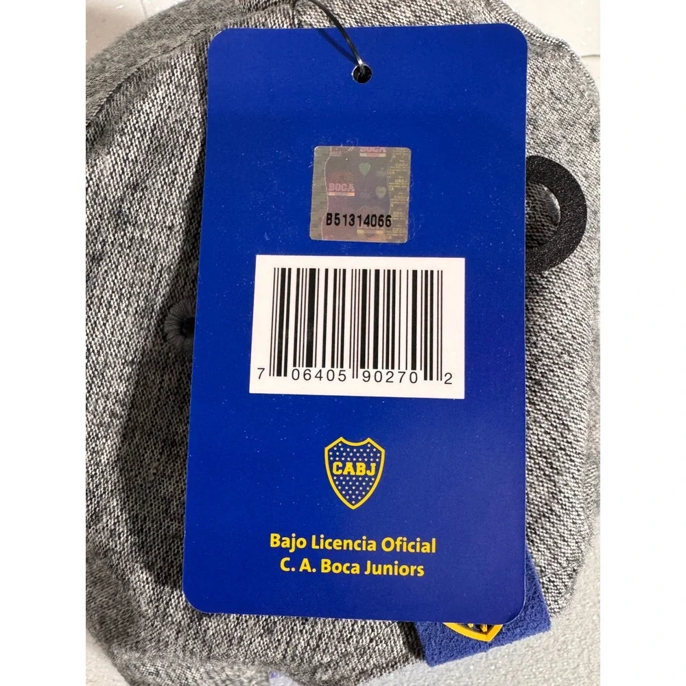 Boca Juniors CABJ Official Licensed Snapback Hat Heather Gray Adjustable Cap